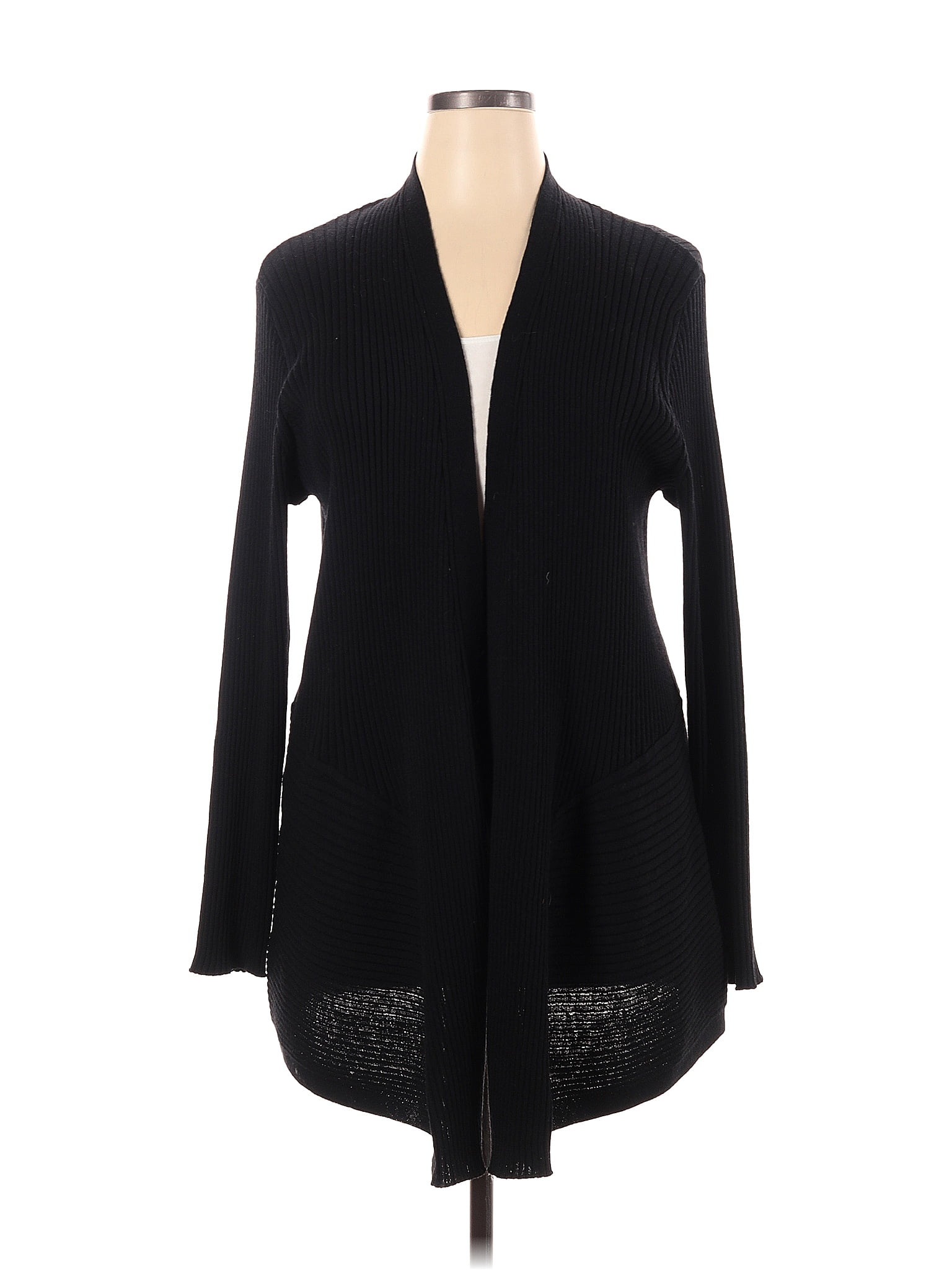 Eileen Fisher Colorblock Wool Cardigan Green Size Medium