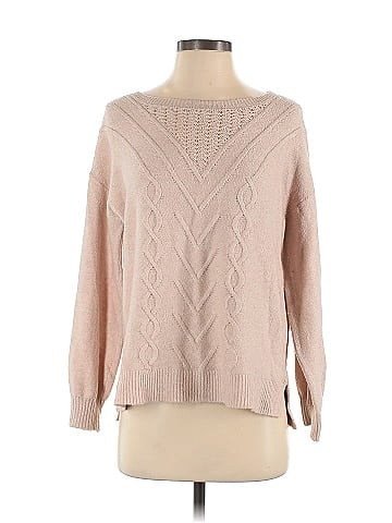 Lucky Brand Color Block Solid Tan Pullover Sweater Size S - 76% off