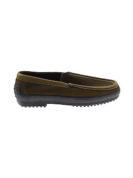 Tod's Calf Hair Olive Green Loafers (view 1)