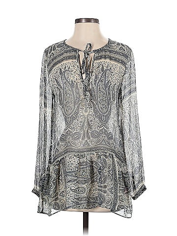 Calypso St. Barth Long Sleeve Silk Top (view 1)