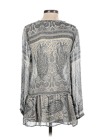 Calypso St. Barth Long Sleeve Silk Top (view 2)