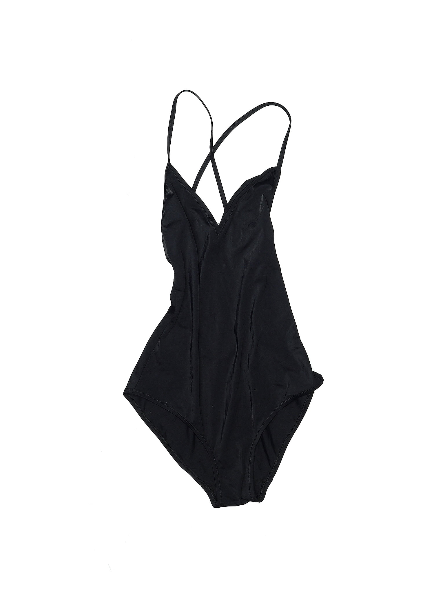 Uniqlo Solid Black One Piece Swimsuit Size S 55 Off Thredup 6642