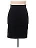 Mystic Solid Black Casual Skirt Size 3XL (Plus) - photo 1