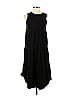 ASOS 100% Cotton Solid Black Casual Dress Size 4 - photo 1