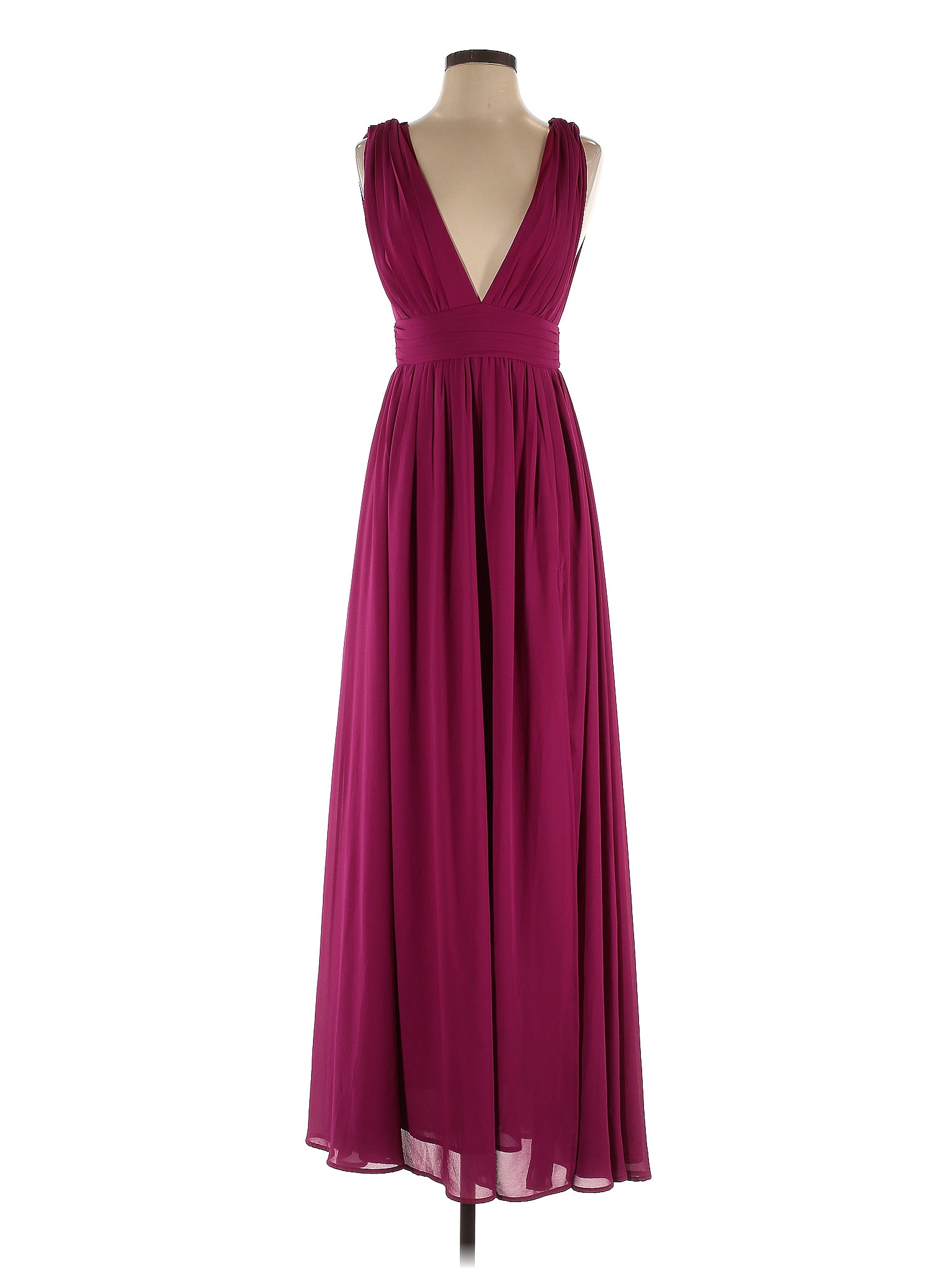 Lulus 100% Polyester Solid Burgundy Cocktail Dress Size S - 21% off