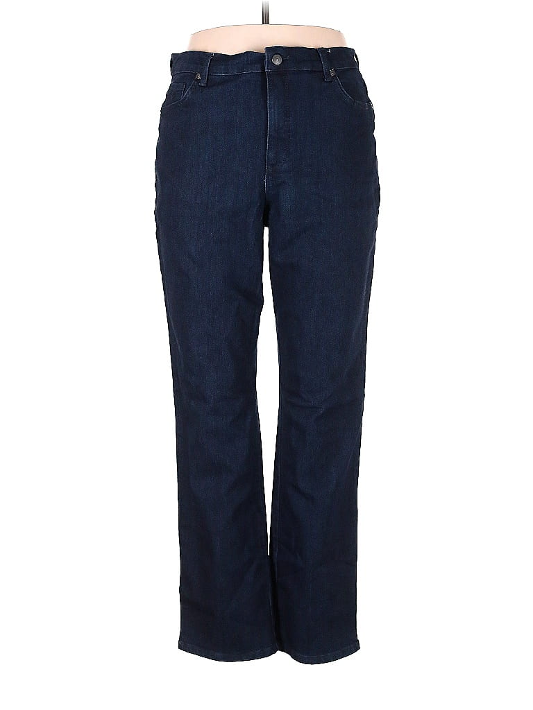 Gloria Vanderbilt Solid Blue Jeans Size 16 - 52% off | ThredUp