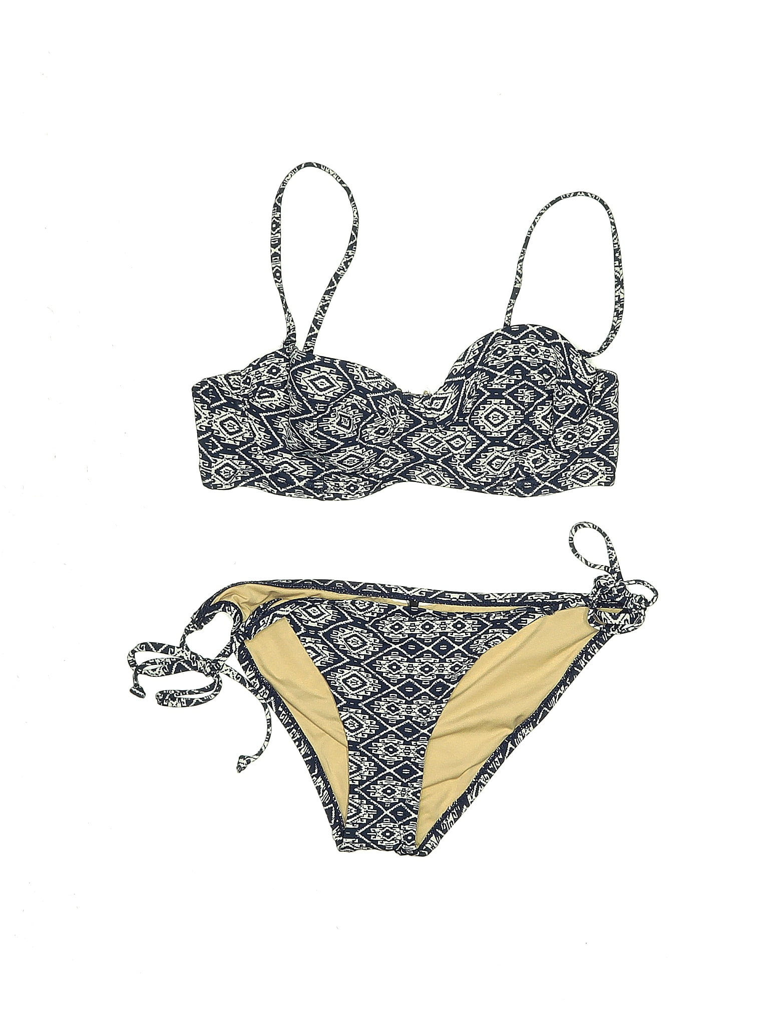 J.Crew Gold Two Piece Swimsuit Size M 72 off ThredUp