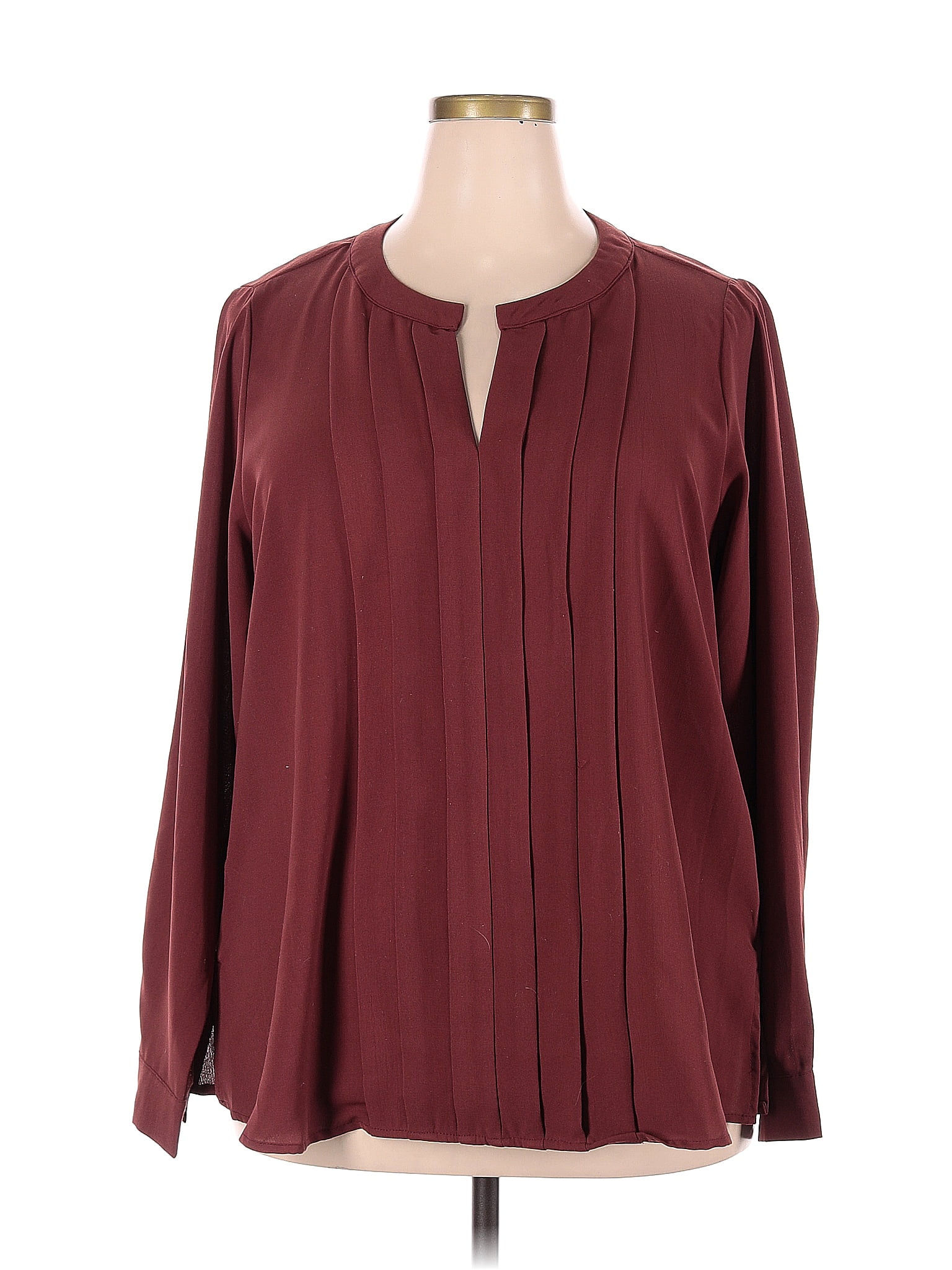 Andre Long Sleeve Top - Burgundy