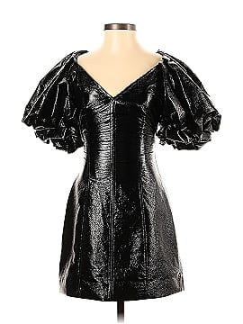 A.L.C. New With Tags Black Metallic Puff Sleeve Party Dress (view 1)