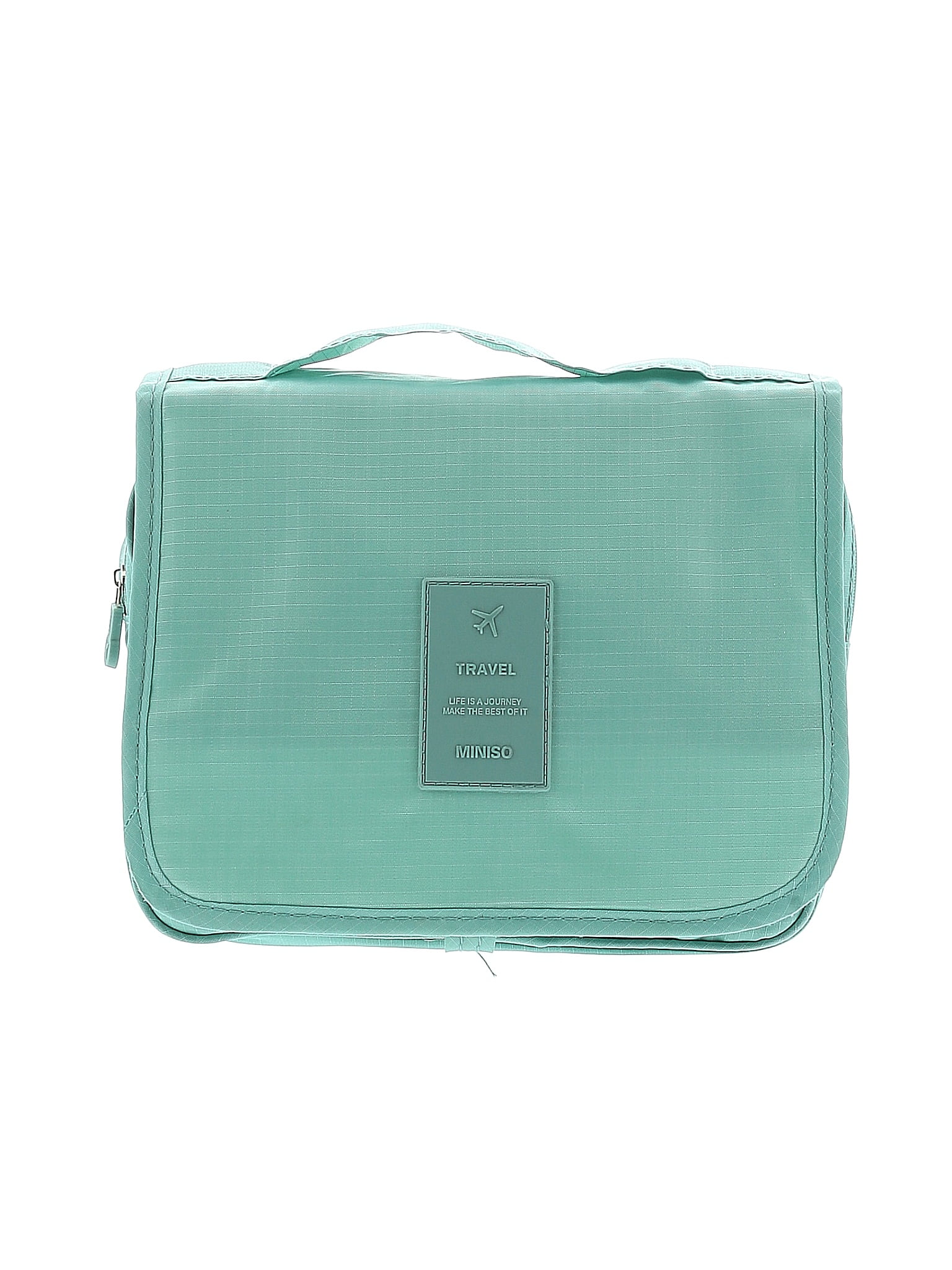 MINISO Solid Blue Teal Makeup Bag One Size 56 off ThredUp