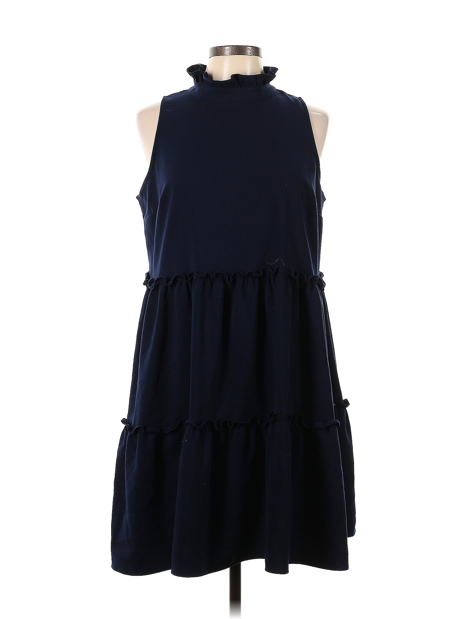 Crown & Ivy Solid Navy Blue Casual Dress Size L 58 off ThredUp