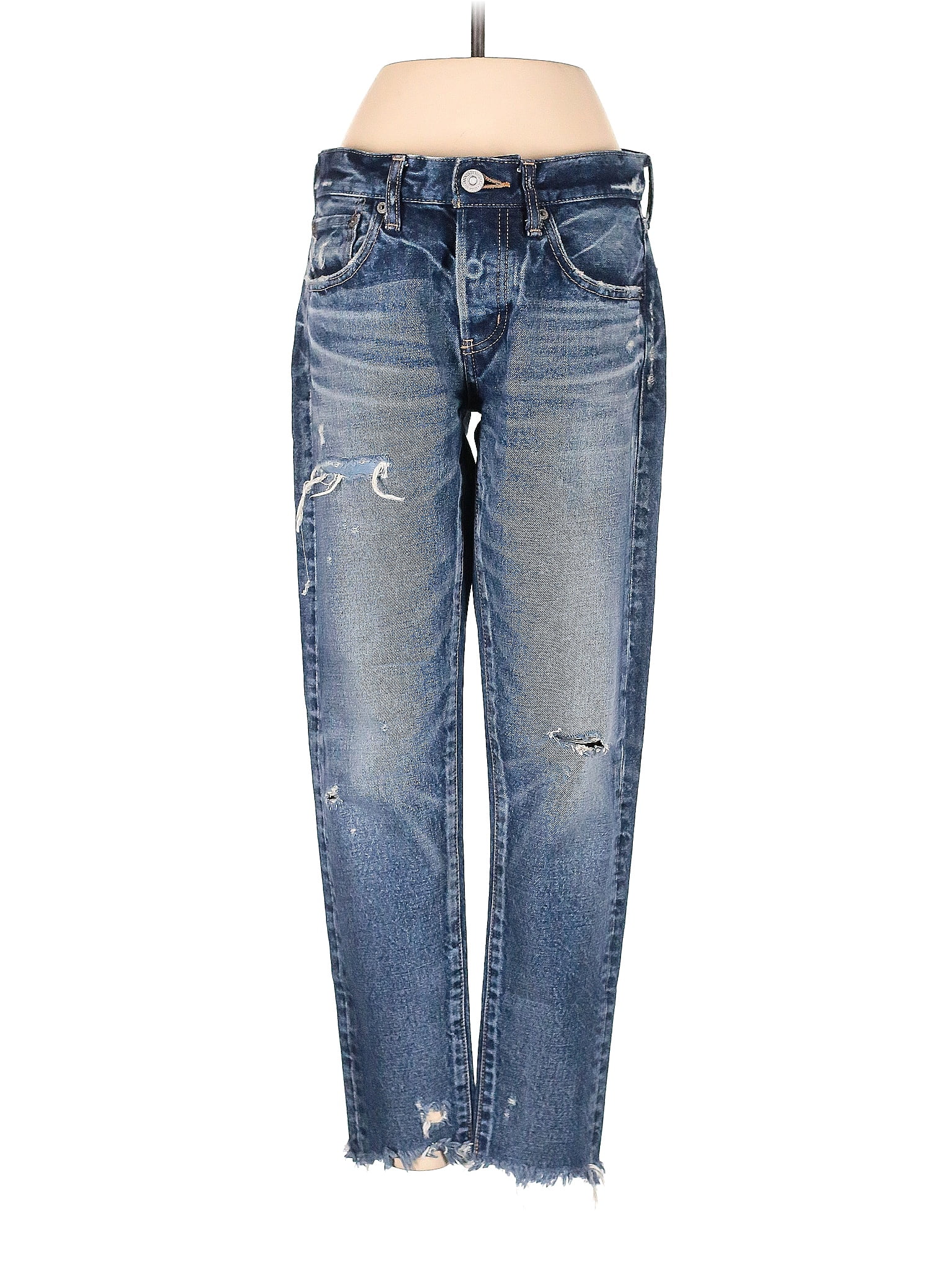 MOUSSY VINTAGE 100% Cotton Solid Blue Jeans 25 Waist - 58% off | ThredUp