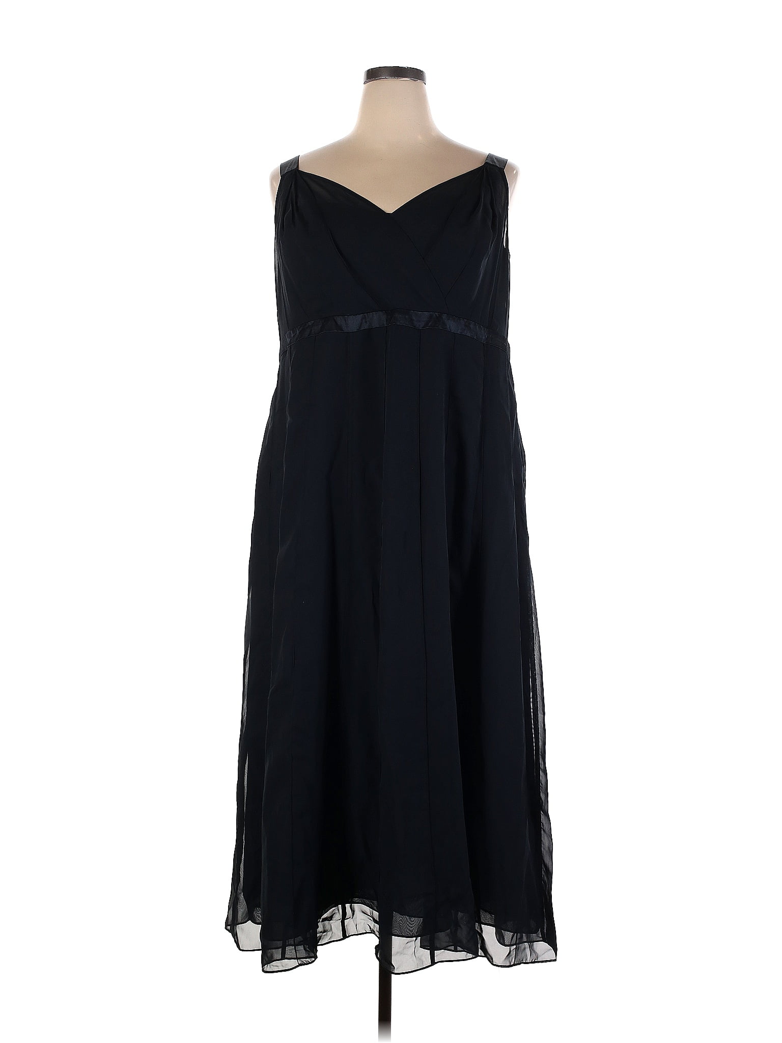 Jessica London 100 Polyester Solid Black Cocktail Dress Size 20 Plus