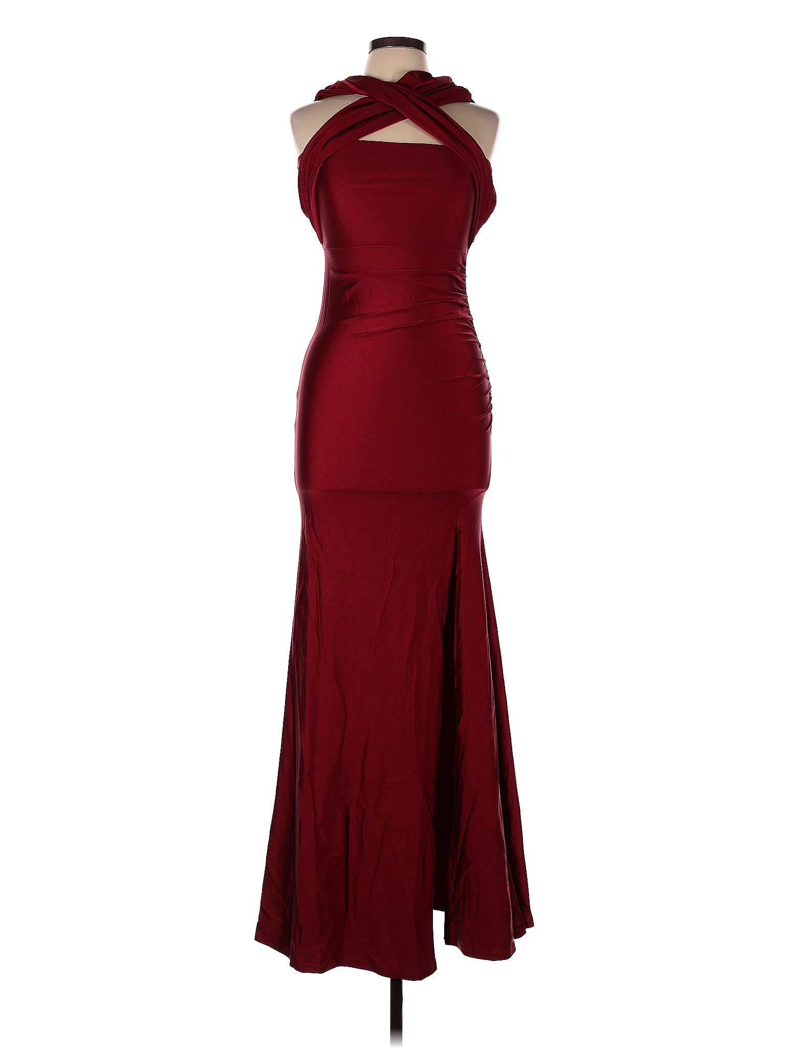 MODA Intl Sideboob Maroon Cocktail Dress ••• main image 0