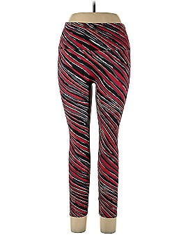 K-DEER Leopard Print Multi Color Pink Leggings Size 2X (Plus) - 68% off