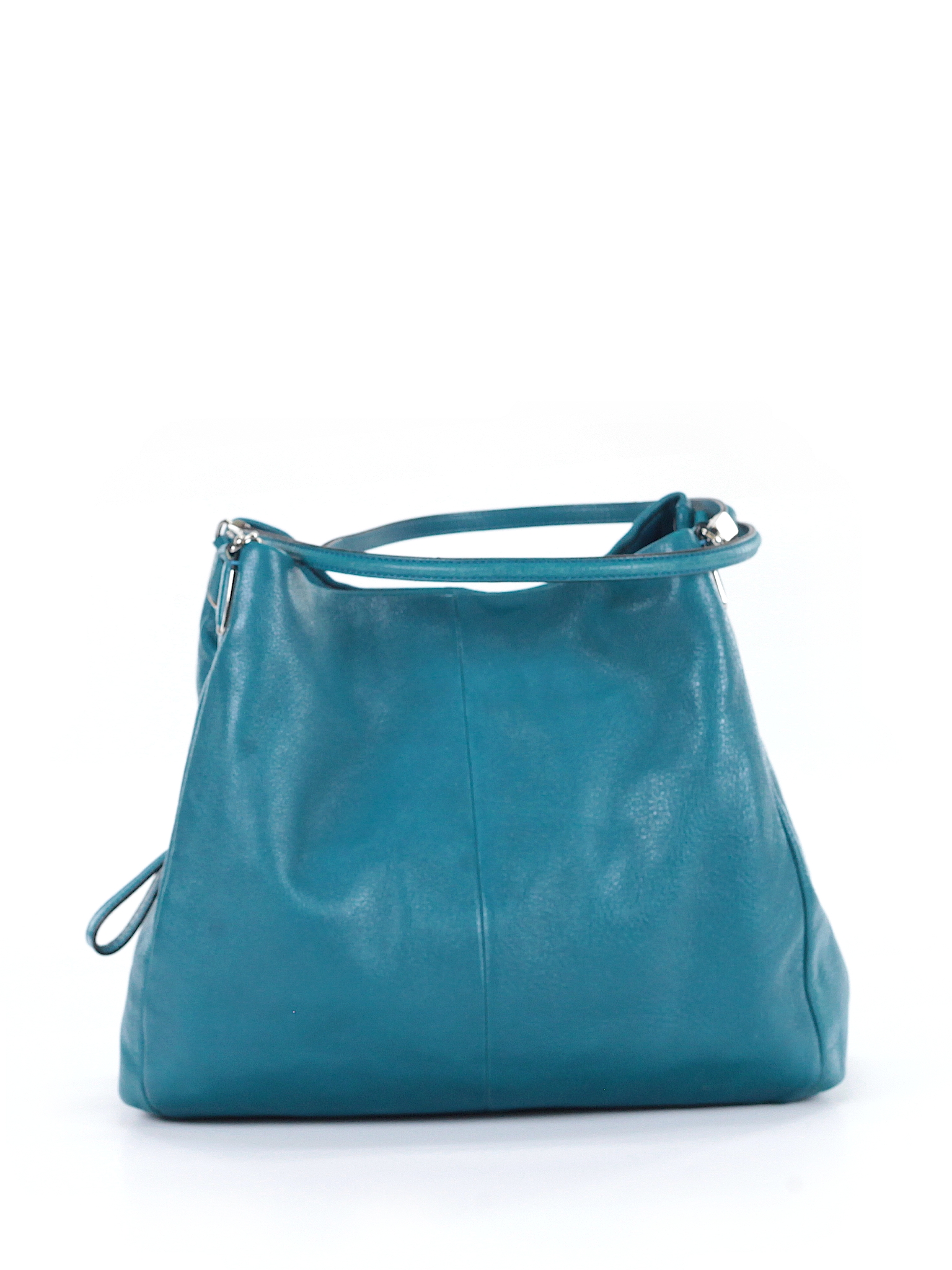 Coach 100% Leather Solid Teal Leather Tote One Size - 63% off | thredUP