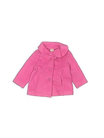 Gymboree 100% Polyester Solid Pink Fleece Jacket Size 12-24 mo - 60% off