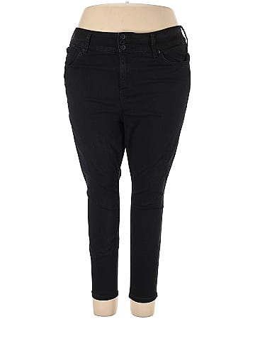 Terra & Sky Solid Black Jeans Size 2X (Plus) - 24% off
