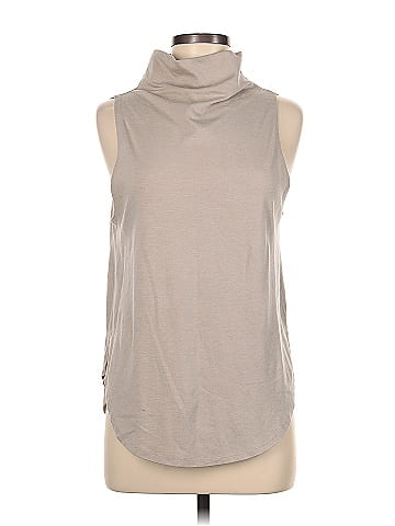 Tan sleeveless clearance turtleneck