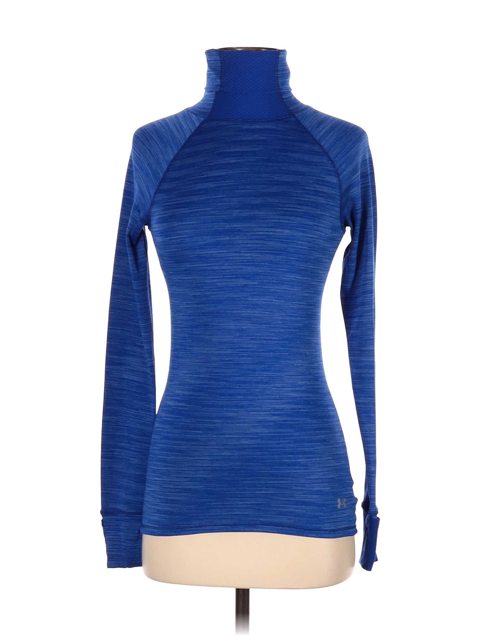 Under Armour Color Block Stripes Blue Long Sleeve Turtleneck Size S ...