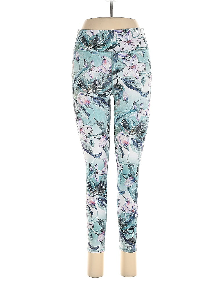 Evolution and creation floral teal leggings size m 0 off thredup