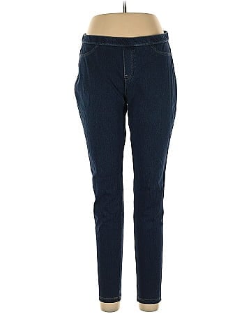 Xersion Solid Navy Blue Leggings Size L - 36% off