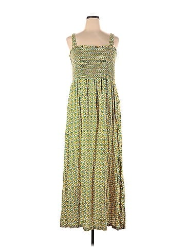 Ann Taylor LOFT Outlet Multi Color Green Casual Dress Size XL - 34% off