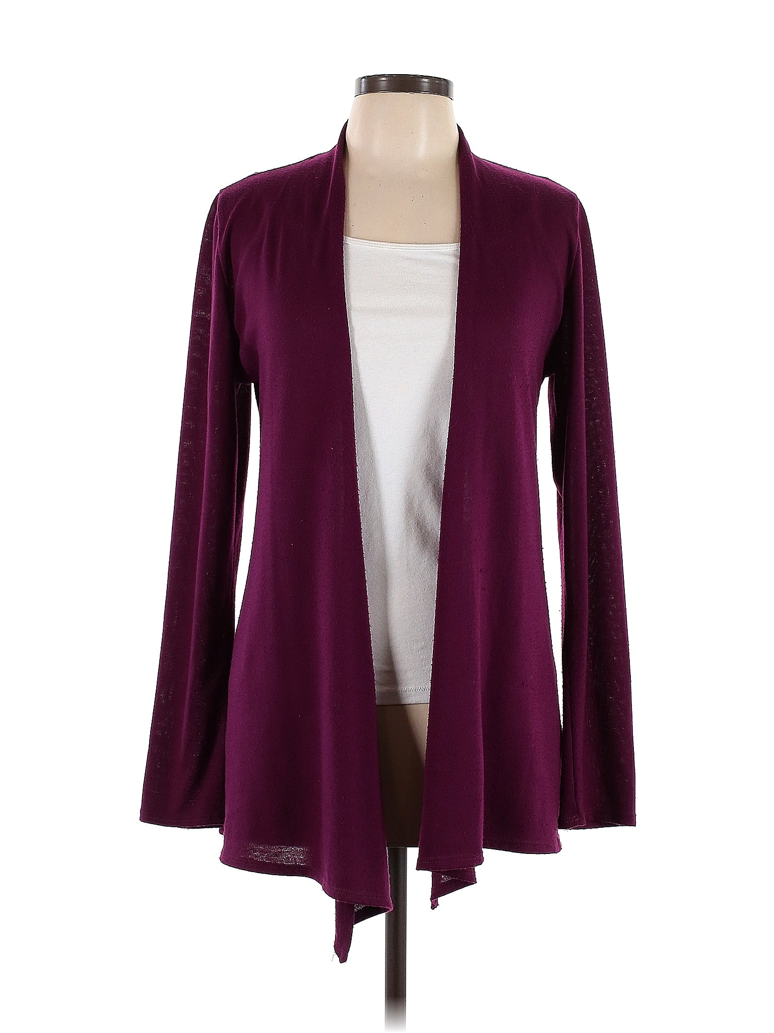 41hawthorn Color Block Solid Purple Burgundy Cardigan Size L 69 Off