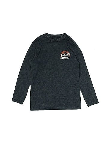 Lucky Brand Marled Gray Long Sleeve T-Shirt Size M (Kids) - 55% off