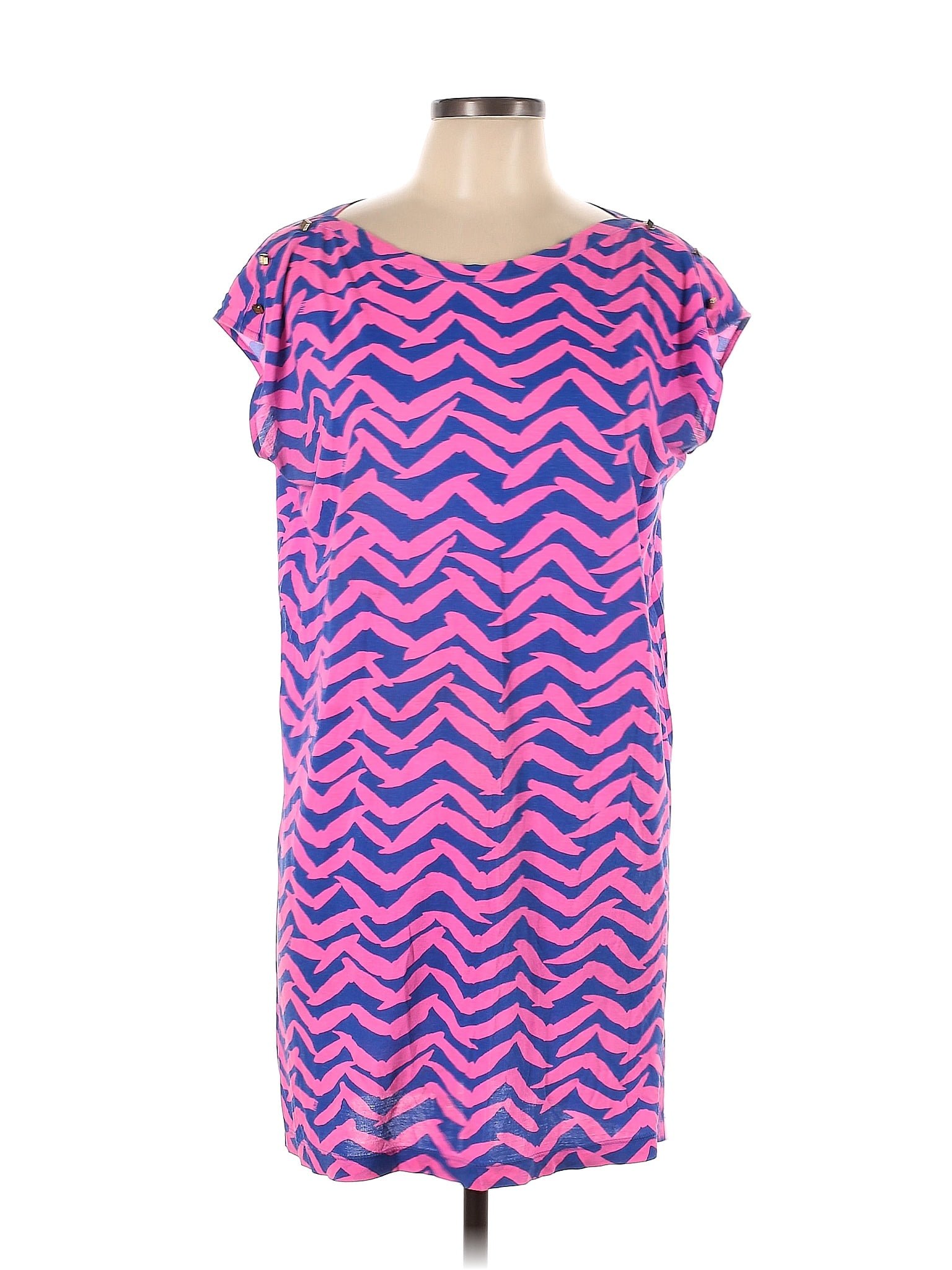 Lilly Pulitzer 100 Cotton Chevron Herringbone Chevron Multi Color Pink