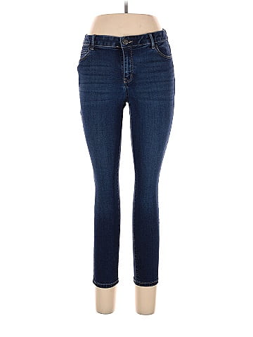Simply Vera Vera Wang Solid Blue Jeans Size 10 (Petite) - 53% off