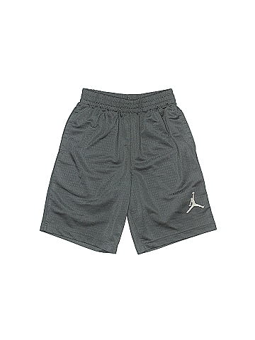 Air Jordan 100 Polyester Color Block Solid Gray Athletic Shorts