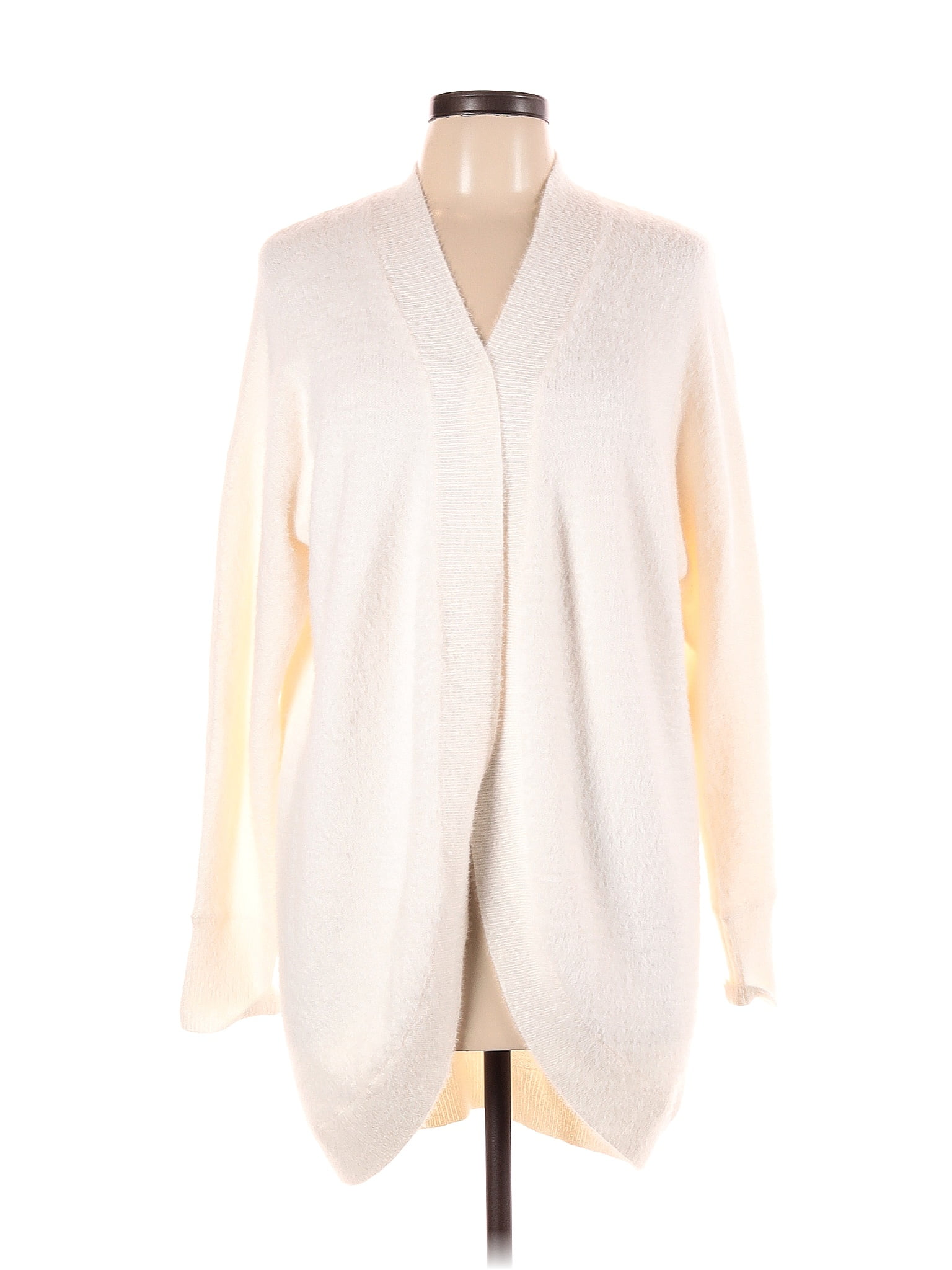 Jessica Simpson Color Block Solid Ivory Cardigan Size L - 70% off | ThredUp