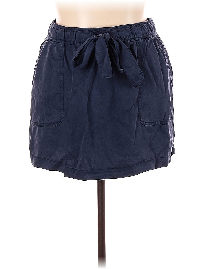 Cynthia Rowley 100% Lyocell Solid Navy Blue Casual Skirt Size XL - 77% off