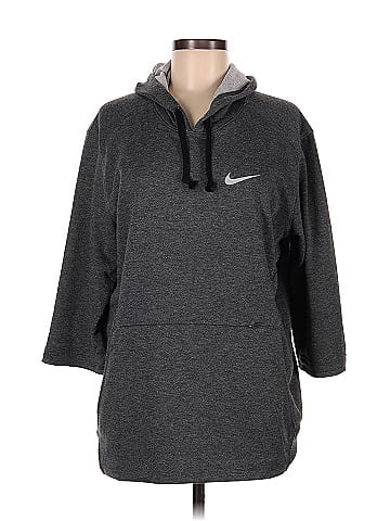 Nike 100 Polyester Marled Gray Pullover Hoodie Size M 57 off