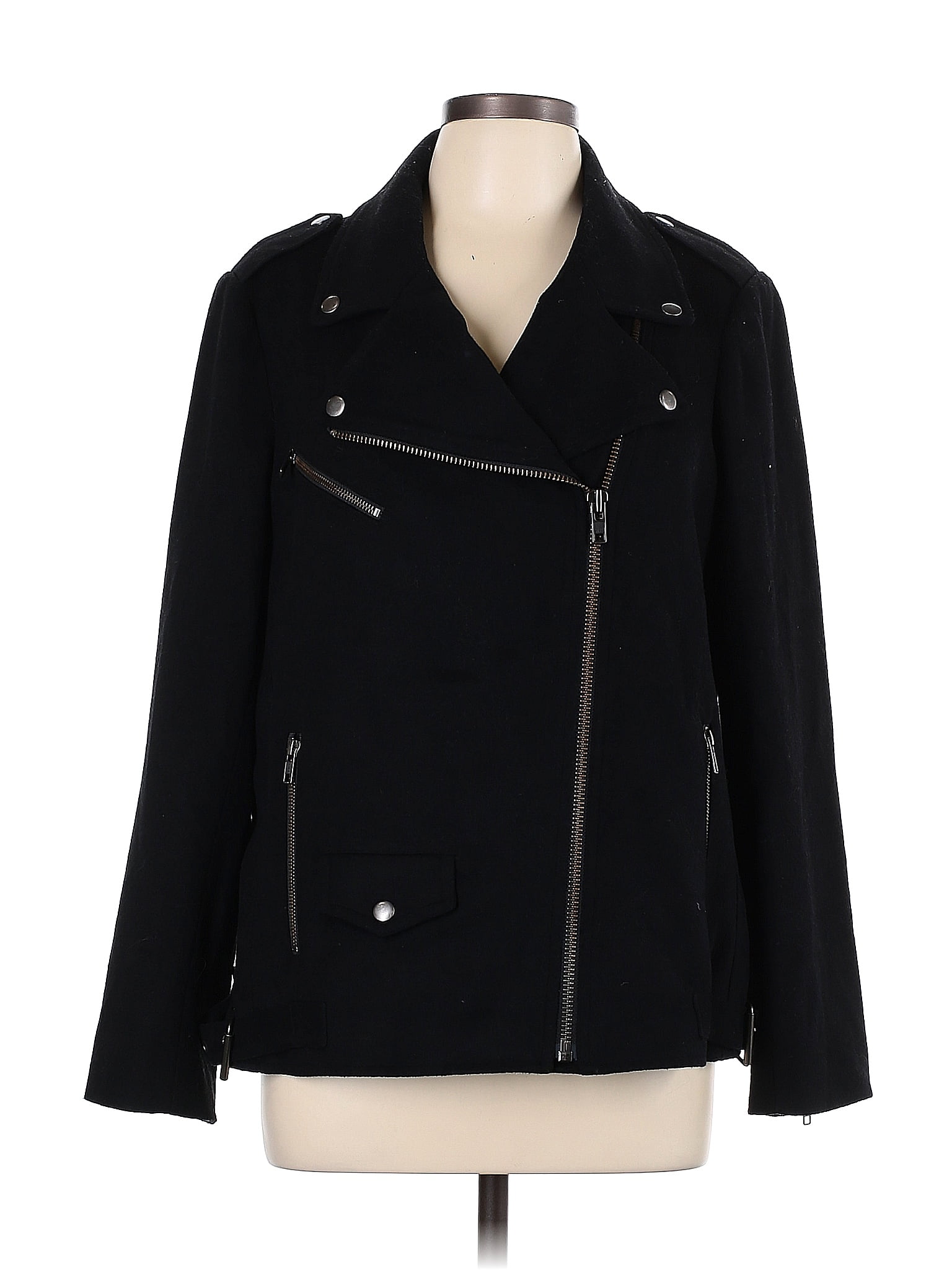 Rebecca Minkoff Solid Black Jacket Size L 76 off ThredUp