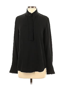 Theory Long Sleeve Silk Top (view 1)