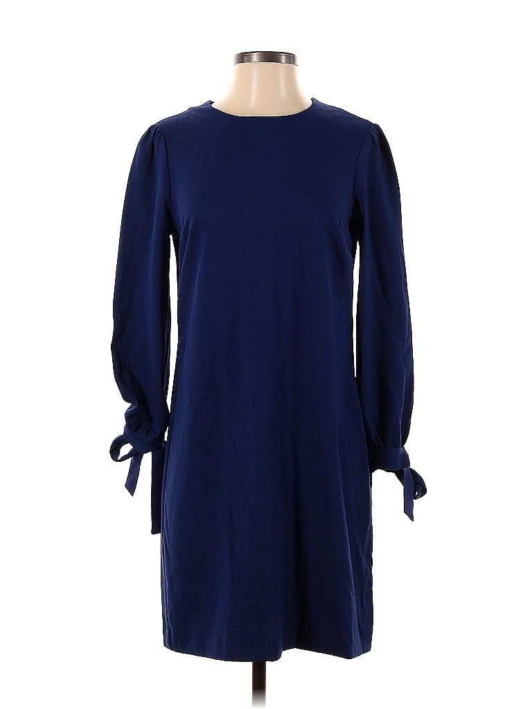 Banana Republic Factory Store 100% Polyester Solid Blue Casual Dress Size 2 - photo 1