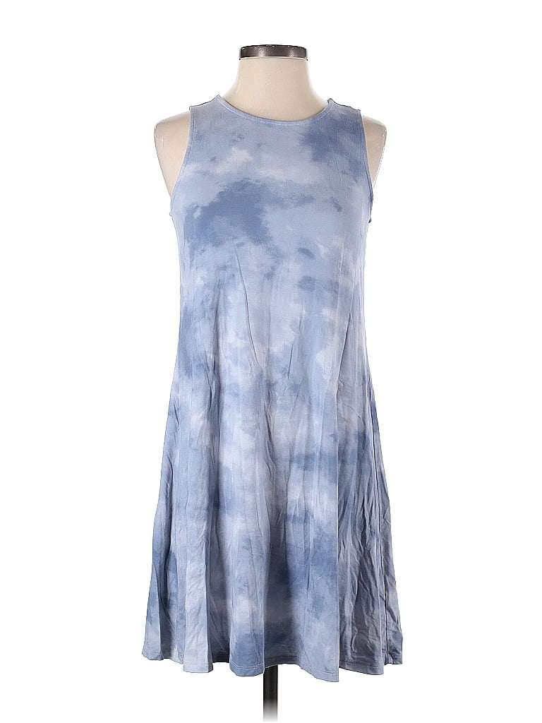 Old Navy Acid Wash Print Ombre Tie-dye Blue Casual Dress Size S - photo 1