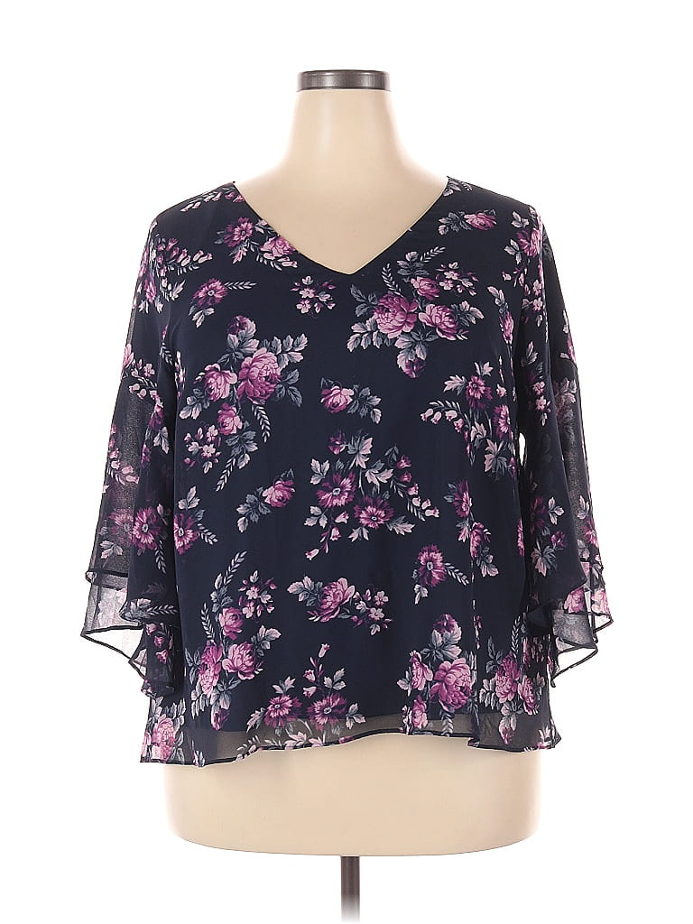 Lane Bryant Women Brown Short Sleeve T-Shirt 10 Plus