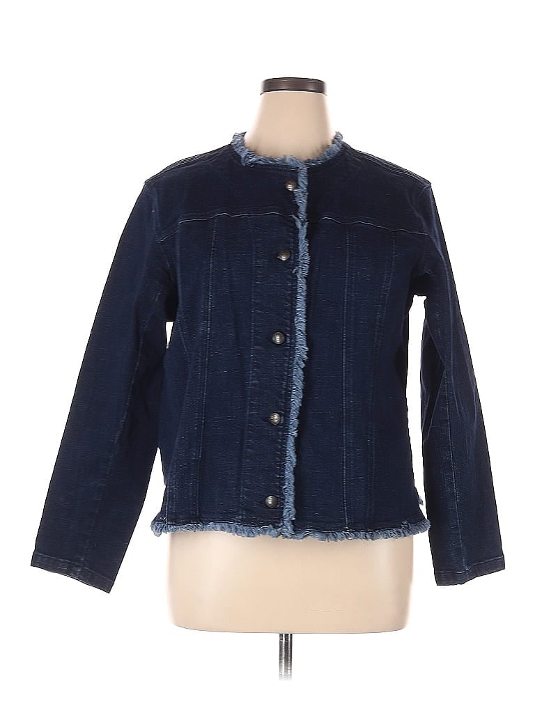 Veste En Cuir Daim Marron Coldwater Creek Taille M - Fermeture à Pressions Laiton - Occasion Parfaite