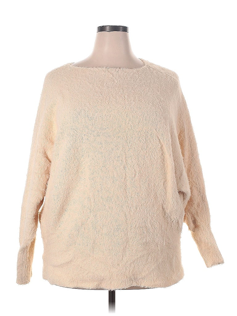 Unbranded Solid Tan Ivory Pullover Sweater Size 2X (Plus) - 68% off ...