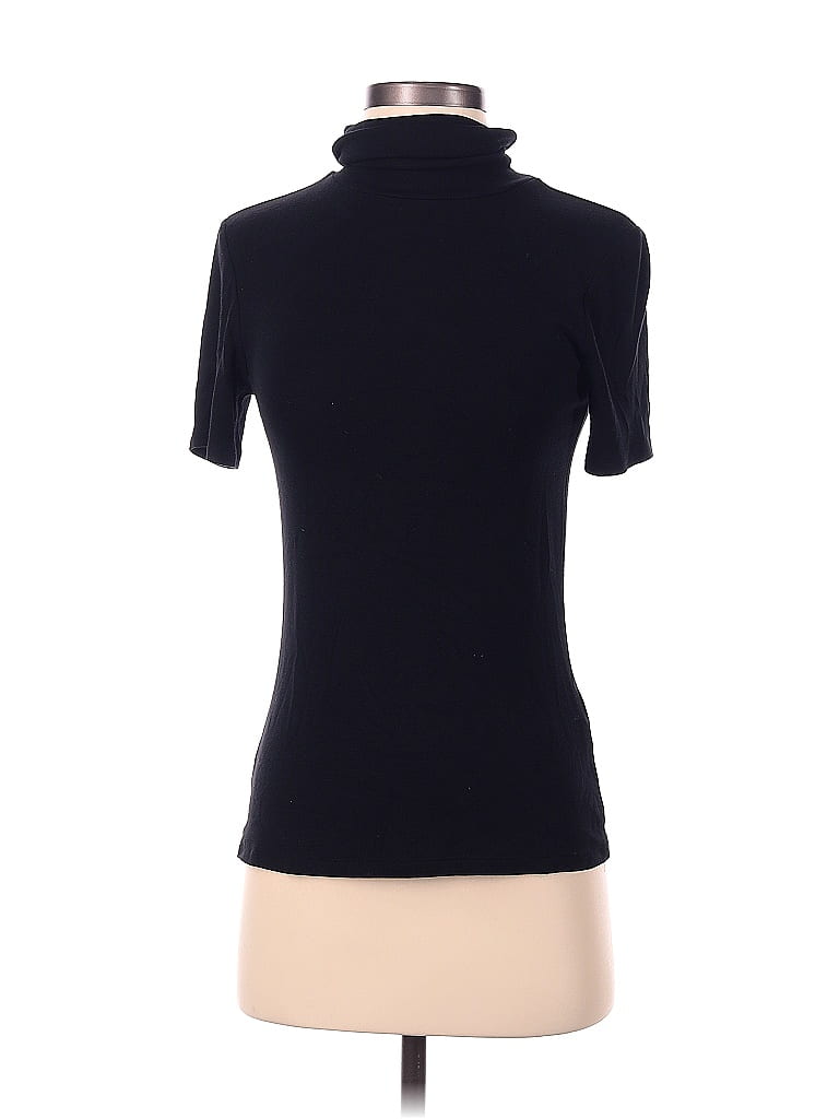 Black Short Sleeve Turtleneck (S-M) 