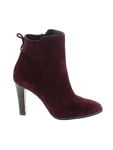 Coach burgundy sale boots