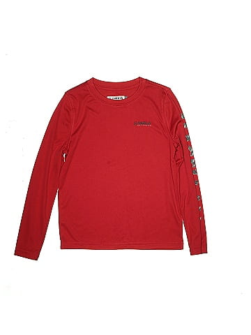 Magellan Outdoors 100% Polyester Solid Red Long Sleeve T-Shirt Size 8 - 27%  off