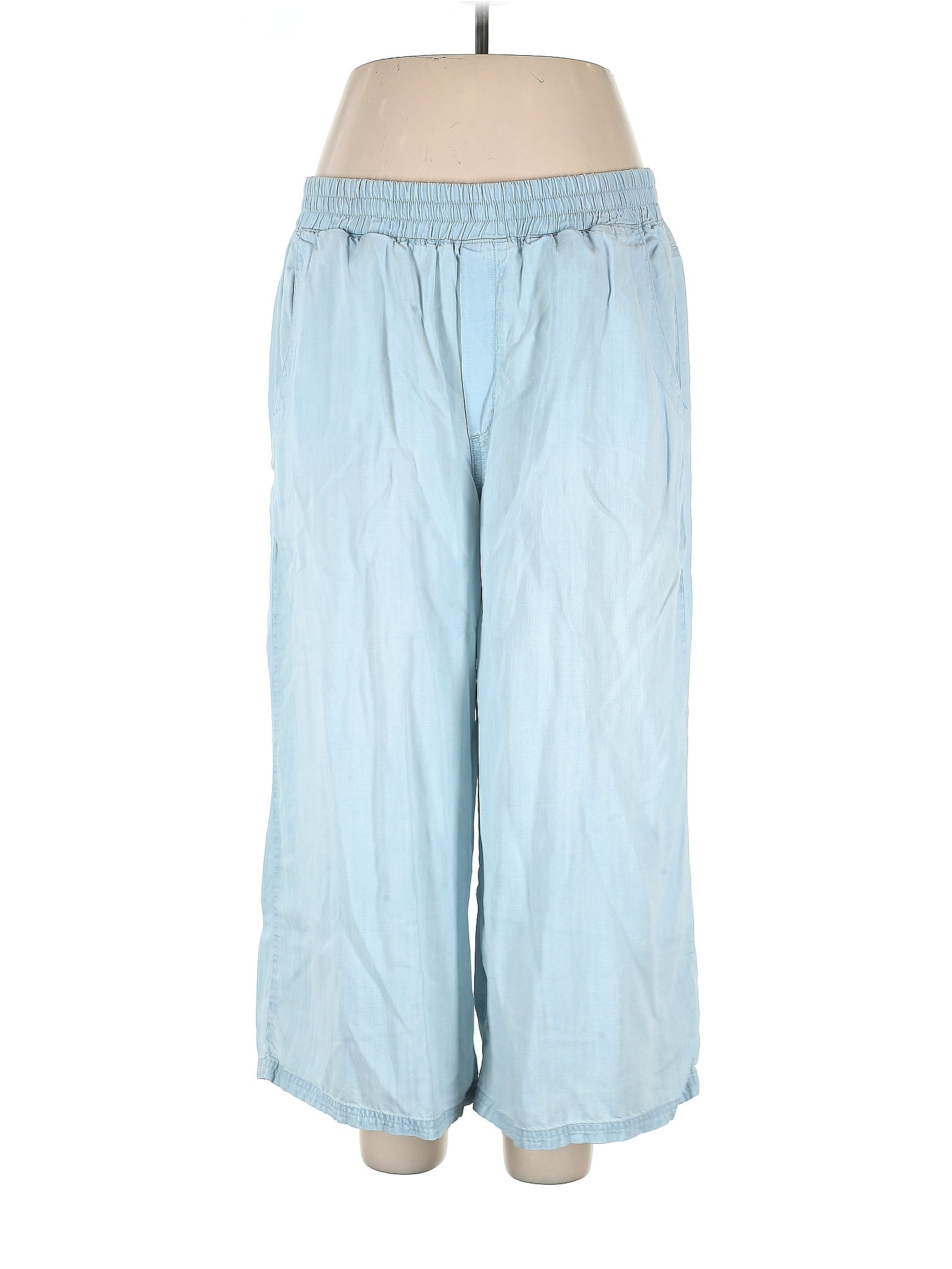 Only Blue Lyocell Cropped Pants
