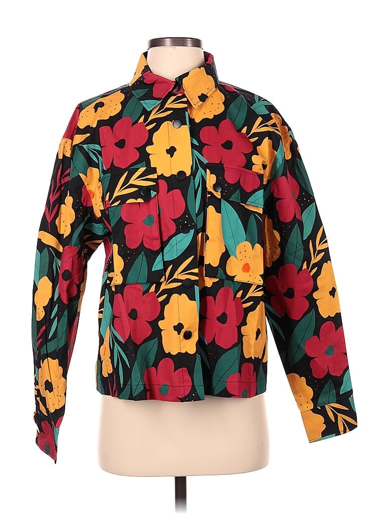 Lands' End Floral Multi Color Blue Sleeveless Blouse Size 3X (Plus