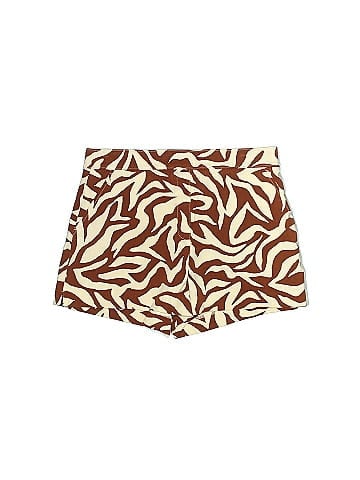 SPANX Zebra Print Multi Color Brown Shorts Size L - 50% off