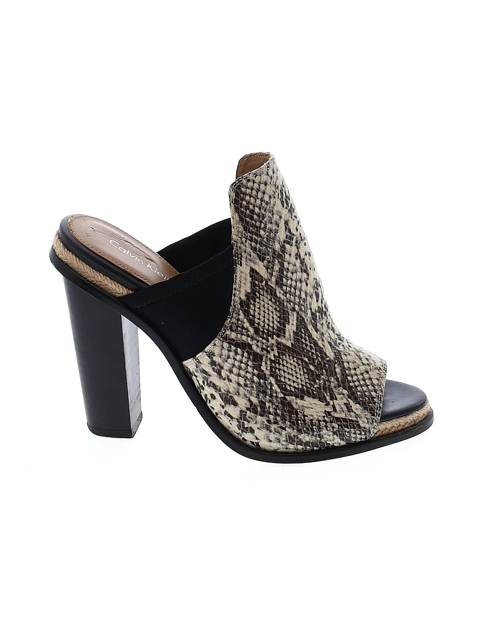 Calvin klein snake print hot sale heels