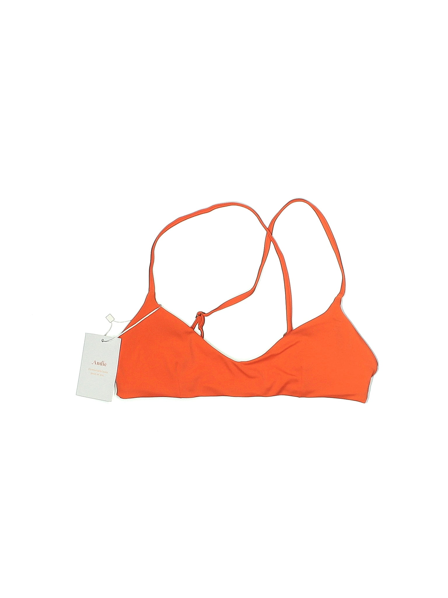 Andie Solid Burnt Orange Orange Swimsuit Top Size XS - 64% off